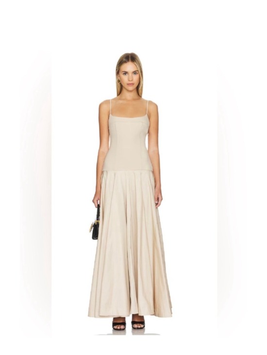 L'academie Dresses & Skirts - Women's L'academie Beige Maxi Dress Size S